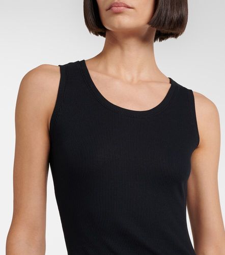 Vestido midi asimétrcio en mezcla de algodón drapeado - Loewe - Modalova