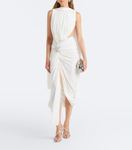 Asymmetric draped embellished minidress - David Koma - Modalova