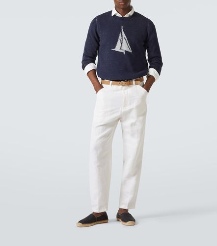 Jersey de algodón de intarsia - Brunello Cucinelli - Modalova