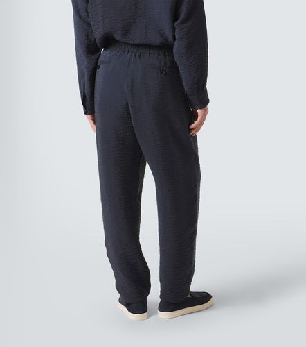 Pantalones rectos de sirsaca - Giorgio Armani - Modalova