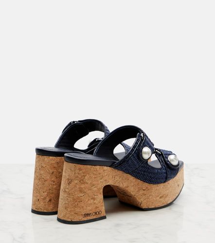 Fayence raffia-effect platform sandals - Jimmy Choo - Modalova