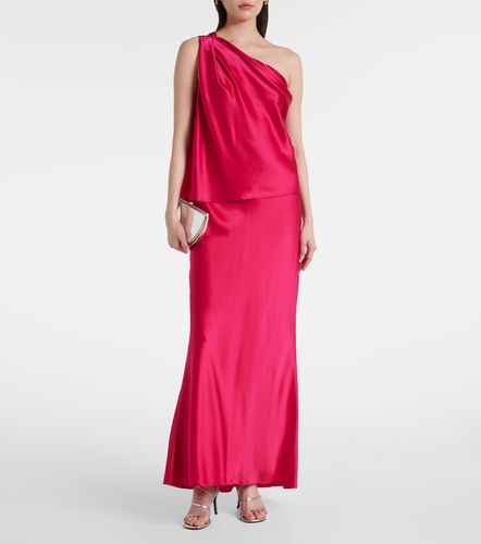 One-shoulder draped silk satin top - The Sei - Modalova