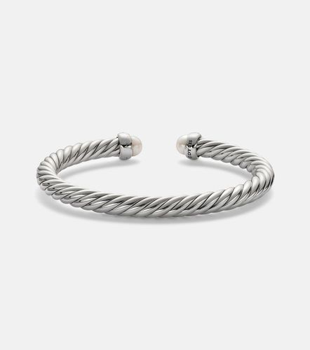 Bracciale Cable Flex® in sterling con diamanti e perle - David Yurman - Modalova