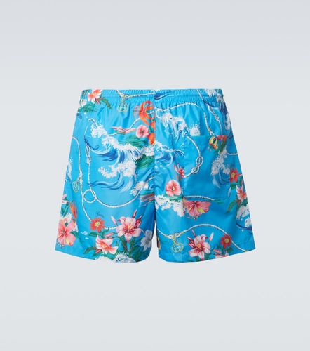 Gucci Printed poplin swim trunks - Gucci - Modalova