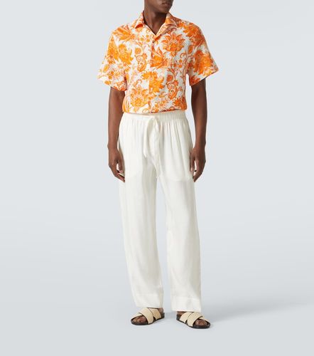 Camicia bowling in lino con stampa - Etro - Modalova