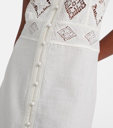 Vestido midi Nelsane de algodón y lino con croché - Isabel Marant - Modalova