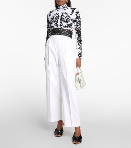 Alaïa Crop top Calligraphy de jacquard - Alaia - Modalova