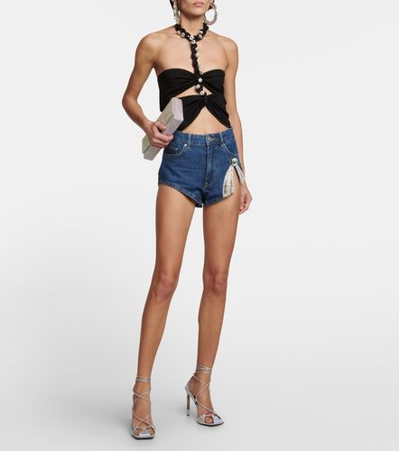 Chain-link embellished halter top - Area - Modalova