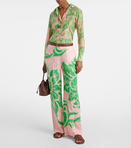 Camisa en mezcla de algodón y seda estampada - Etro - Modalova