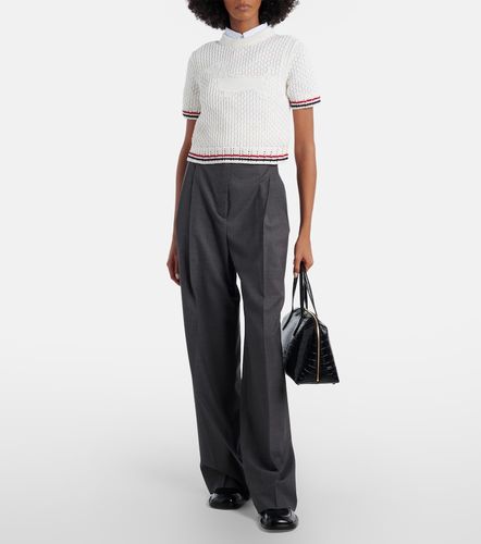 Pullover in jacquard di cotone - Thom Browne - Modalova