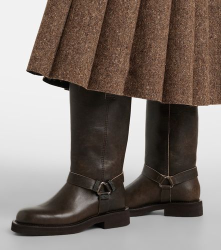 Monili leather knee-high boots - Brunello Cucinelli - Modalova