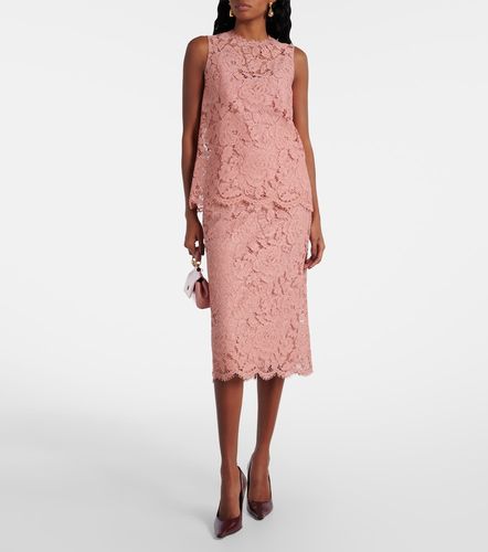 Dolce&Gabbana Gonna midi in pizzo - Dolce&Gabbana - Modalova