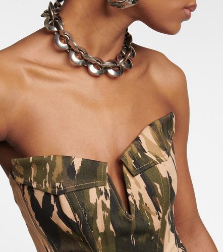 Top corsé de sarga estampado - Dion Lee - Modalova