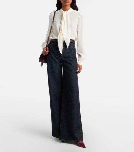 Tie-neck georgette blouse - Tory Burch - Modalova