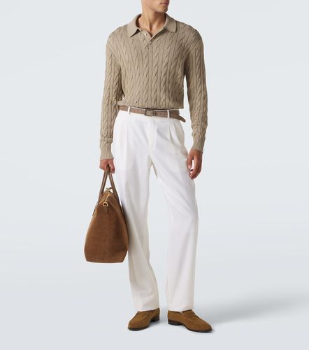 Pullover polo in cotone e seta a trecce - Ralph Lauren Purple Label - Modalova