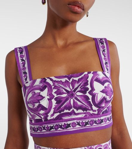 Top Majolica de popelín de algodón - Dolce&Gabbana - Modalova