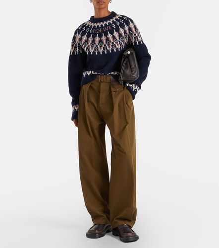 Fair Isle sequined wool-blend sweater - Loewe - Modalova