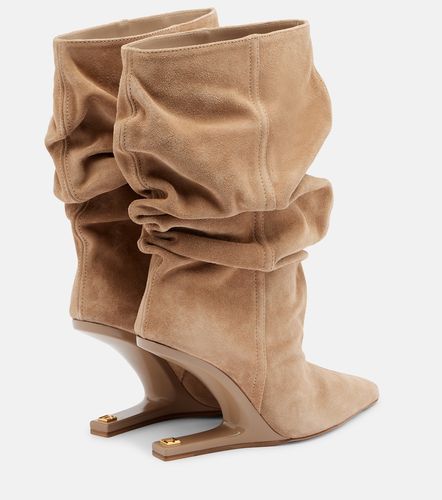 Balmain No-Wedge suede ankle boots - Balmain - Modalova