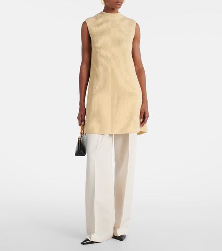 Oversized ribbed-knit wool vest - Jil Sander - Modalova