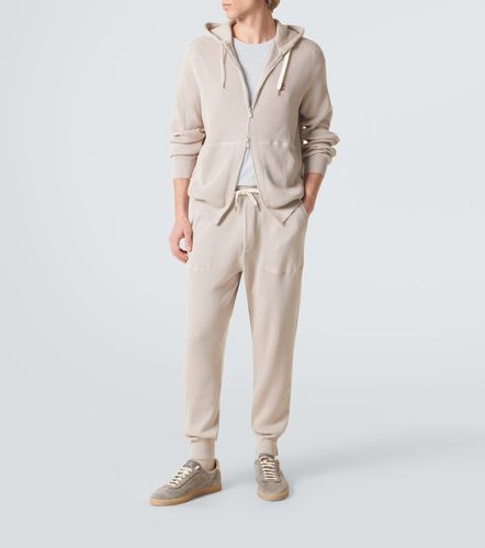 Sudadera acanalada de algodón con logo - Brunello Cucinelli - Modalova