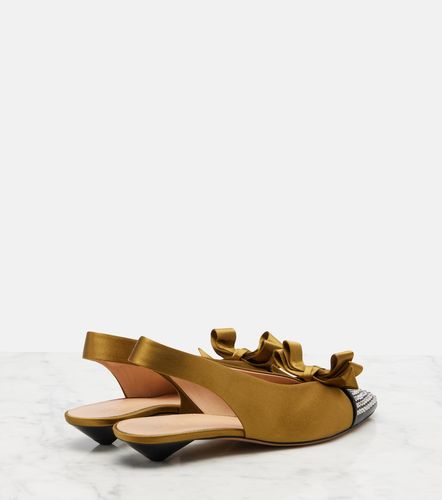 Alba 20 embellished satin slingback pumps - Chloe - Modalova