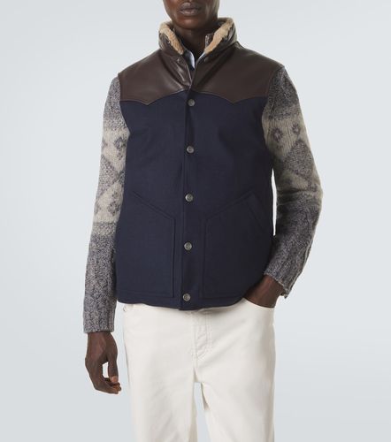 Shearling-trimmed wool vest - Brunello Cucinelli - Modalova