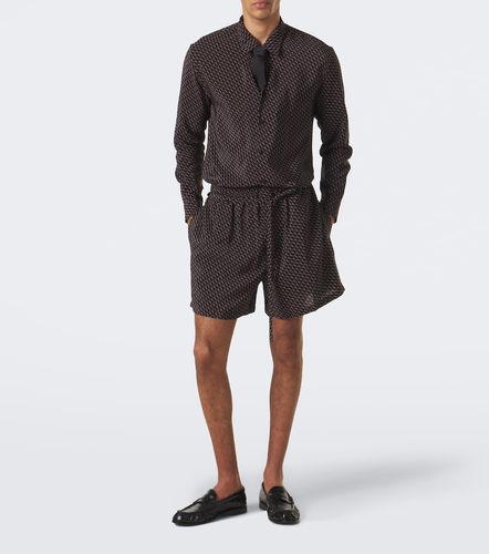 Cassandre printed silk shorts - Saint Laurent - Modalova