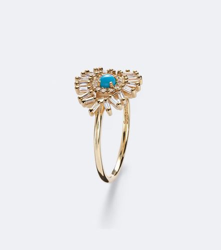 Evil Eye Mini 18kt ring with turquoise and diamonds - Suzanne Kalan - Modalova