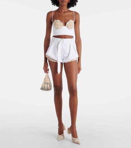 Shorts en mezcla de algodón con croché - Magda Butrym - Modalova