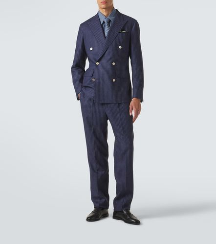 Pantalones tapered de lino a rayas - Dunhill - Modalova