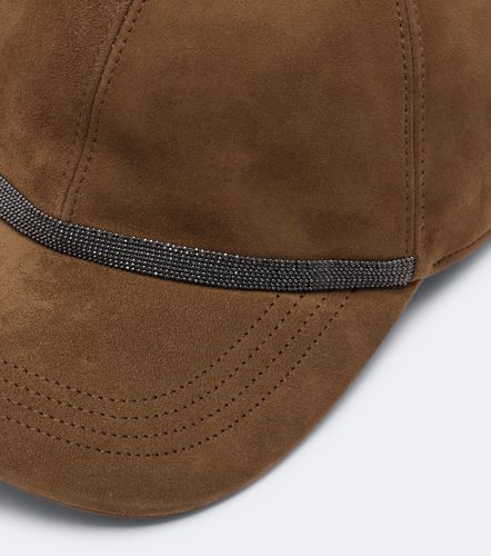 Monili suede baseball cap - Brunello Cucinelli - Modalova