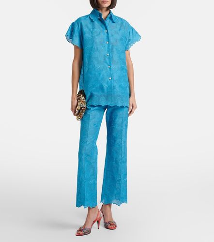 Camicia in cotone con ricamo - Valentino - Modalova