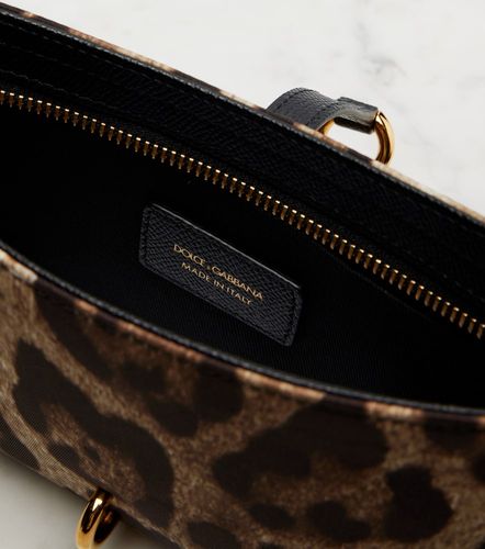Lock leopard-print canvas shoulder bag - Dolce&Gabbana - Modalova