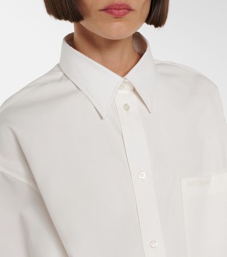 Camicia asimmetrica in popeline di cotone e seta - Balenciaga - Modalova