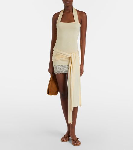 Abito corto halterneck con pizzo - Aya Muse - Modalova