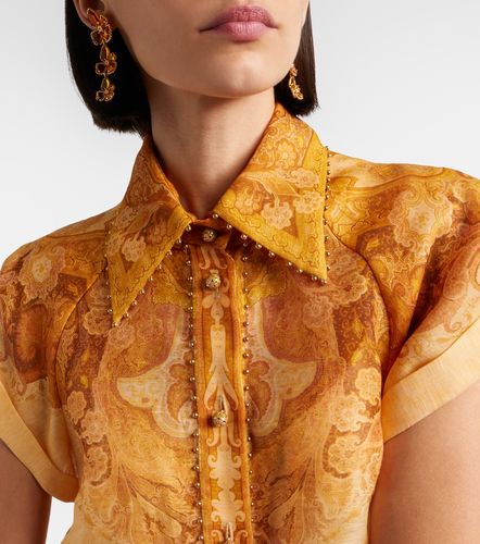 Camicia Como in lino e seta con stampa - Zimmermann - Modalova