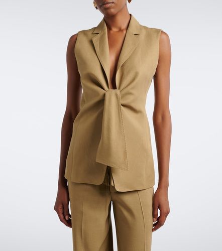 Gilet in twill di lino e seta - Max Mara - Modalova