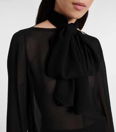 Alaïa Blusa trasparente con fiocco - Alaia - Modalova