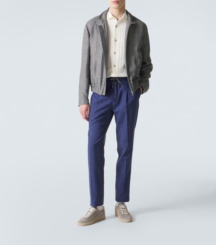 Linen, wool and silk tapered pants - Slowear - Modalova