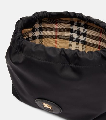Reversible leather-trimmed pouch - Burberry - Modalova
