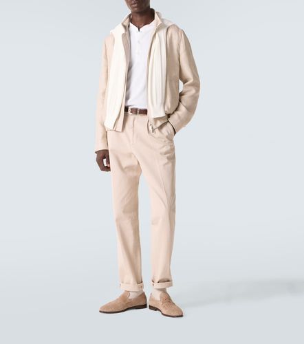 Camiseta con botones de algodón y seda - Brunello Cucinelli - Modalova
