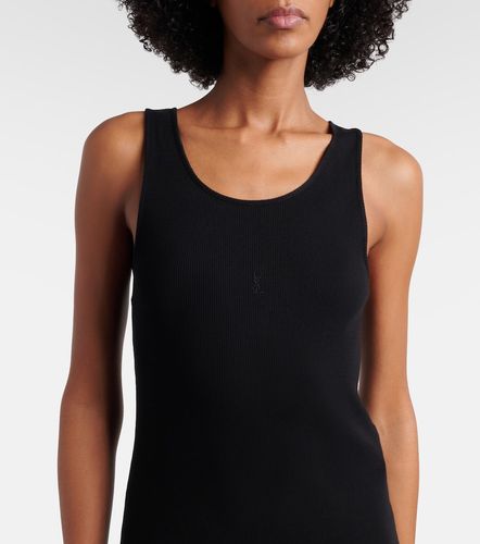 Abito corto Cassandre in jersey di cotone - Saint Laurent - Modalova
