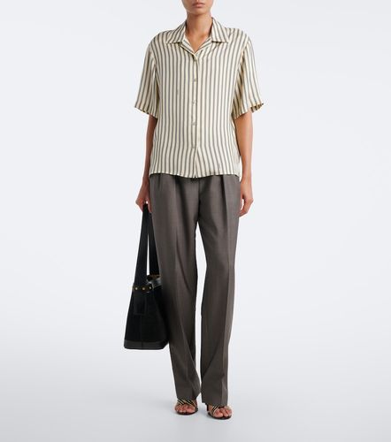 Wool and mohair straight pants - Versace - Modalova