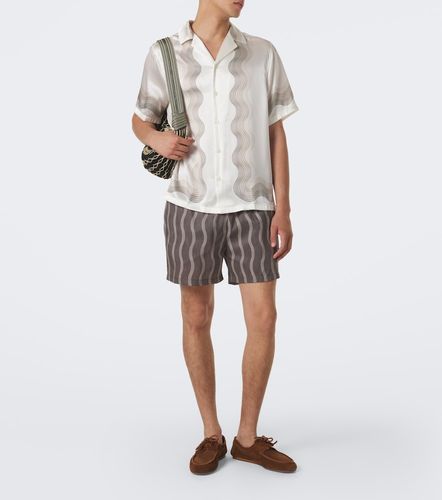 Camisa bowling de seda estampada - Frescobol Carioca - Modalova