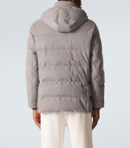 Wool flannel down jacket - Brunello Cucinelli - Modalova