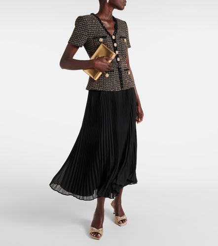 Abito midi in bouclé e chiffon - Self-Portrait - Modalova