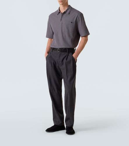Polo de piqué de algodón con DG bordado - Dolce&Gabbana - Modalova