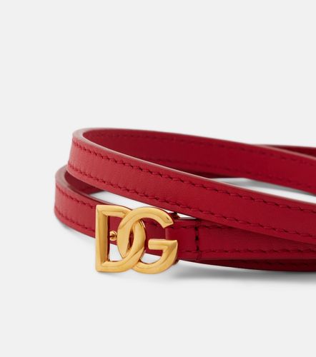 Cinturón de piel con DG - Dolce&Gabbana - Modalova