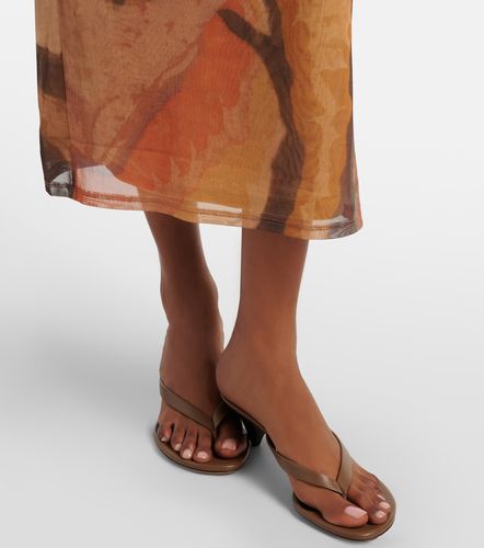Vestido midi de malla estampado drapeado - SIR - Modalova