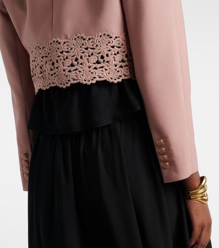 Cropped virgin wool gabardine jacket - Chloe - Modalova